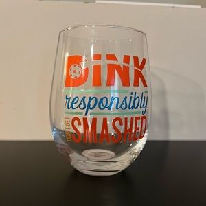 Pickleball wine glass brand new!